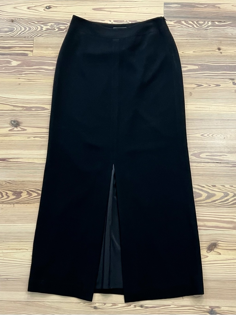 Banana Republic Classic Black Maxi Skirt with Front Slit Size 4